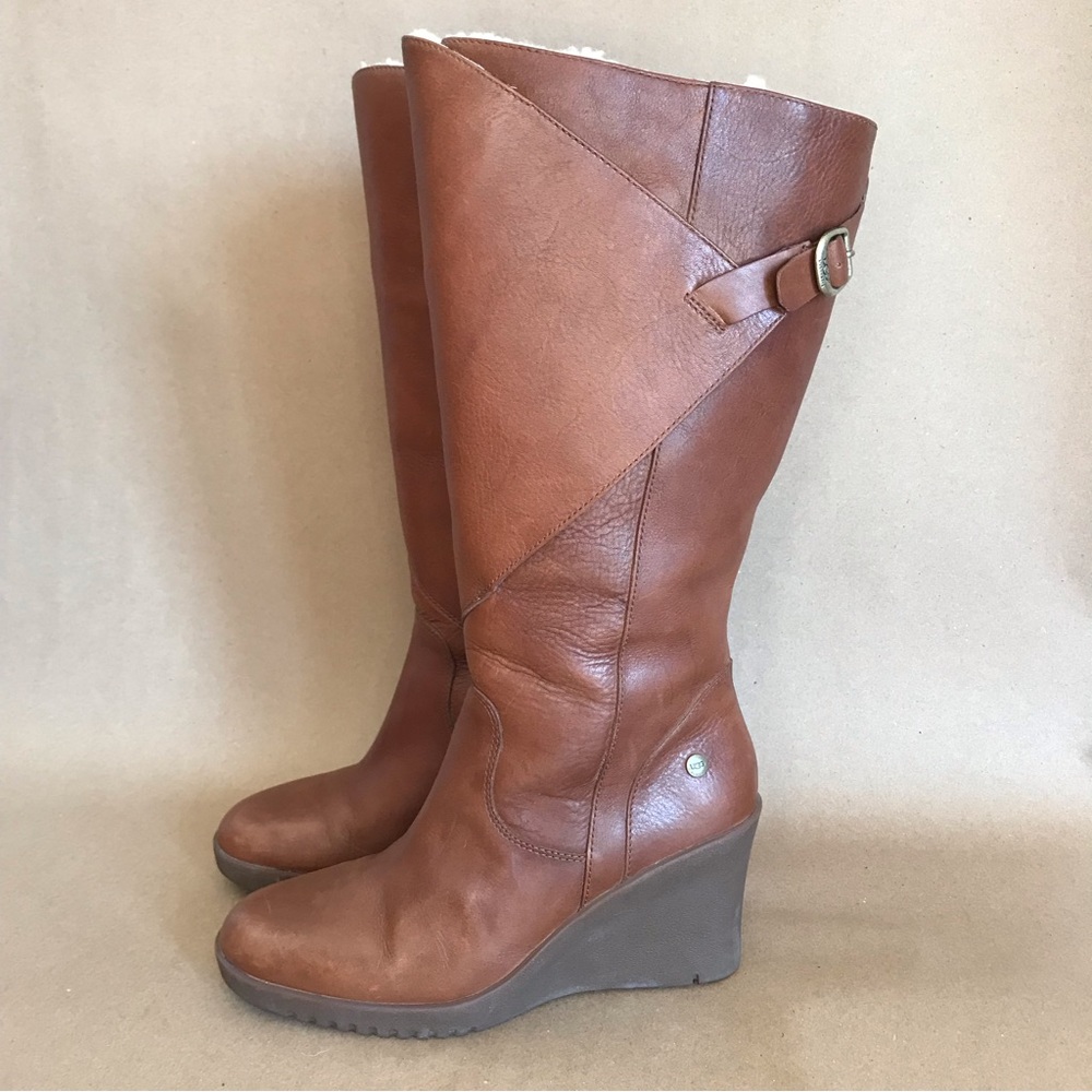 Leather UGG Wedge Boots